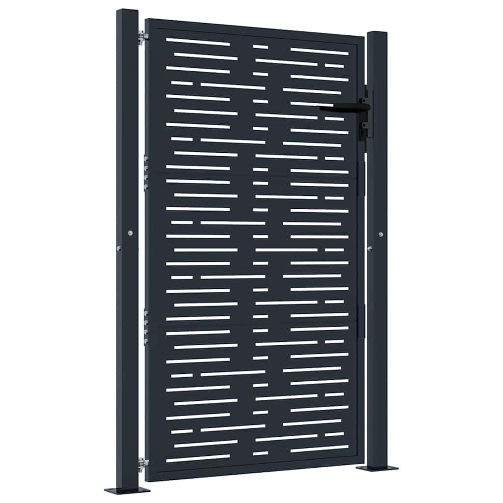 Vidaxl poort 100x125 cm met vierkant staal antracietkleurig