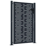 Vidaxl poort 100x125 cm met vierkant staal antracietkleurig