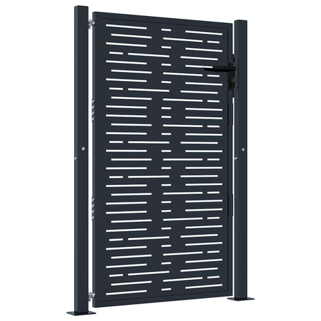 Vidaxl poort 100x125 cm met vierkant staal antracietkleurig