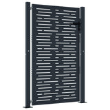 Vidaxl poort 100x125 cm met vierkant staal antracietkleurig