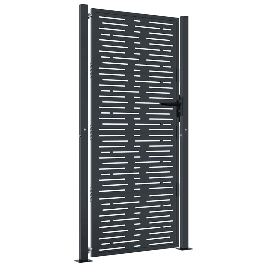 Vidaxl poort 100x175 cm met vierkant staal antracietkleurig