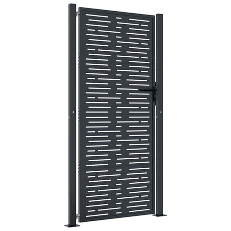 Vidaxl poort 100x175 cm met vierkant staal antracietkleurig