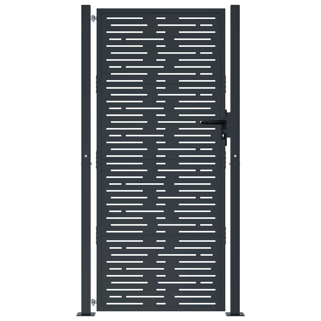Vidaxl poort 100x175 cm met vierkant staal antracietkleurig