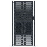 Vidaxl poort 100x175 cm met vierkant staal antracietkleurig