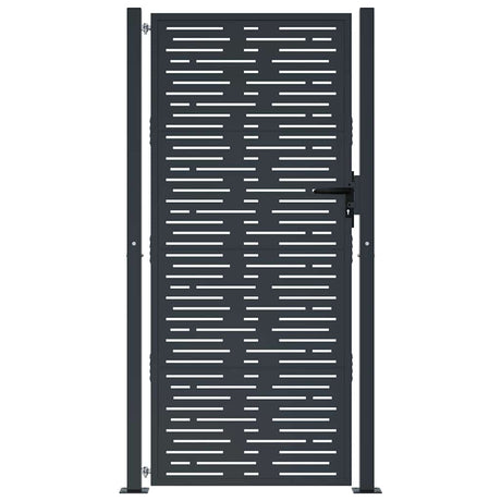 Vidaxl poort 100x175 cm met vierkant staal antracietkleurig