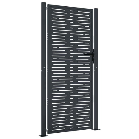 Vidaxl poort 100x200 cm met vierkant staal antracietkleurig
