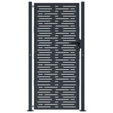 Vidaxl poort 100x200 cm met vierkant staal antracietkleurig