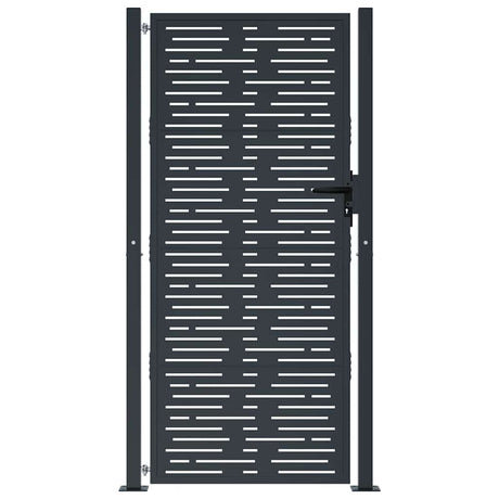 Vidaxl poort 100x200 cm met vierkant staal antracietkleurig