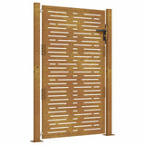 Vidaxl poort vierkant 100x125 cm cortenstaal