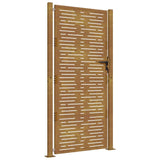 Vidaxl poort 100x175 cm vierkant cortenstaal
