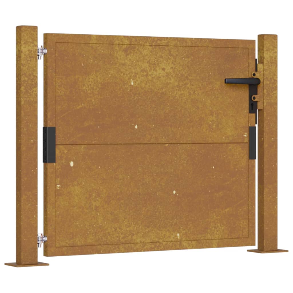 Vidaxl poort 105x80 cm cortenstaal