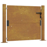 Vidaxl poort 105x80 cm cortenstaal