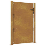Vidaxl poort 100x125 cm cortenstaal