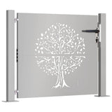 Vidaxl poort 105x105 cm boomontwerp cortenstaal