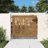 Vidaxl poort 85x100 cm bamboe-ontwerp cortenstaal