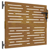 Vidaxl poort 85x100 cm vierkant cortenstaal