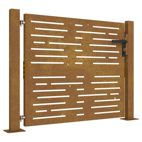 Vidaxl poort 100x100 cm vierkant cortenstaal
