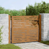 Vidaxl poort 100x100 cm vierkant cortenstaal