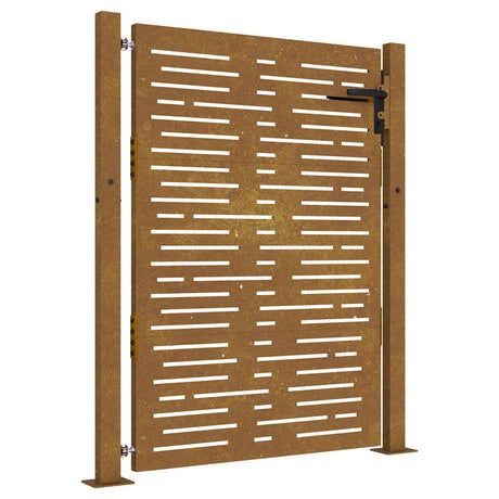 Vidaxl poort 100x150 cm vierkant cortenstaal