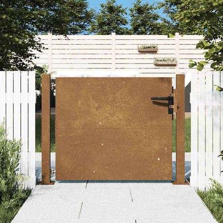 Vidaxl poort 100x75 cm cortenstaal