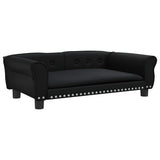 Vidaxl hondenmand 95x55x30 cm kunstleer zwart