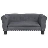 Vidaxl hondenmand 70x45x30 cm fluweel donkergrijs