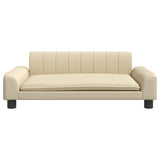 Vidaxl hondenmand 90x53x30 cm stof crèmekleurig
