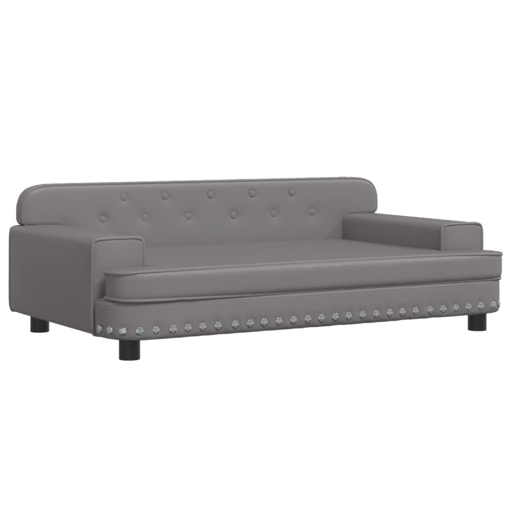 Cesta de perros Vidaxl 90x53x30 cm de cuero artificial gris