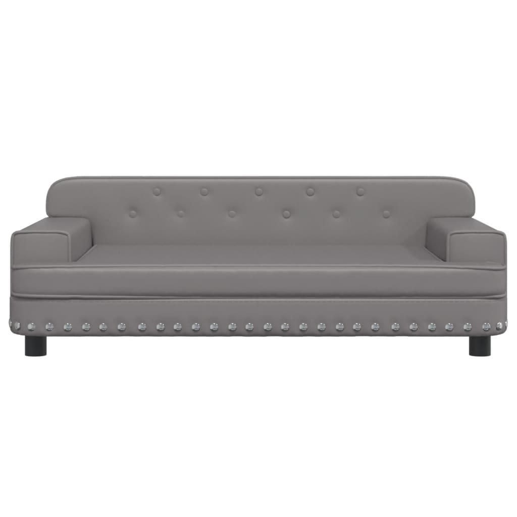 Cesta de perros Vidaxl 90x53x30 cm de cuero artificial gris