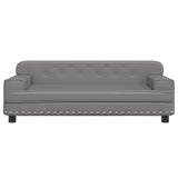 Cesta de perros Vidaxl 90x53x30 cm de cuero artificial gris