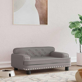 Vidaxl hondenmand 70x45x30 cm kunstleer grijs