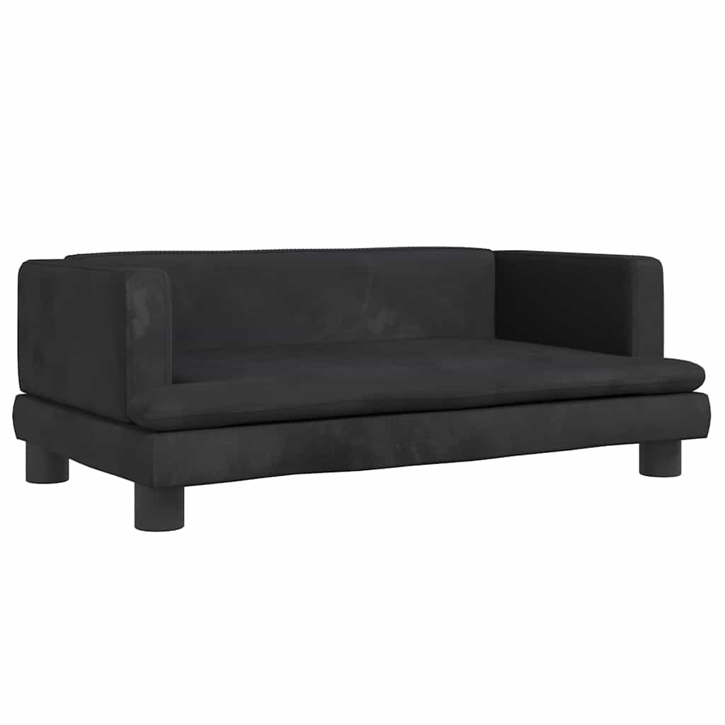 Vidaxl hondenmand 80x45x30 cm fluweel zwart