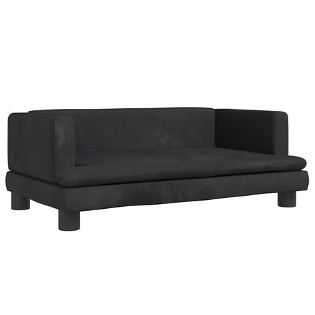 Vidaxl hondenmand 80x45x30 cm fluweel zwart