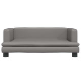 Vidaxl hondenmand 80x45x30 cm kunstleer grijs