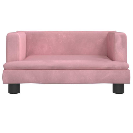 Vidaxl hondenmand 60x40x30 cm fluweel roze