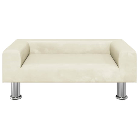 Vidaxl hondenmand 70x45x26,5 cm fluweel crèmekleurig