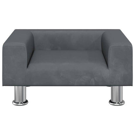 Vidaxl hondenmand 50x40x26,5 cm fluweel donkergrijs