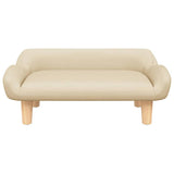 Vidaxl hondenmand 70x40x24 cm stof crèmekleurig