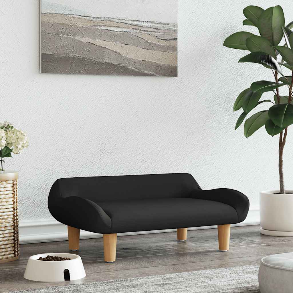 Vidaxl hondenmand 70x40x24 cm stof zwart