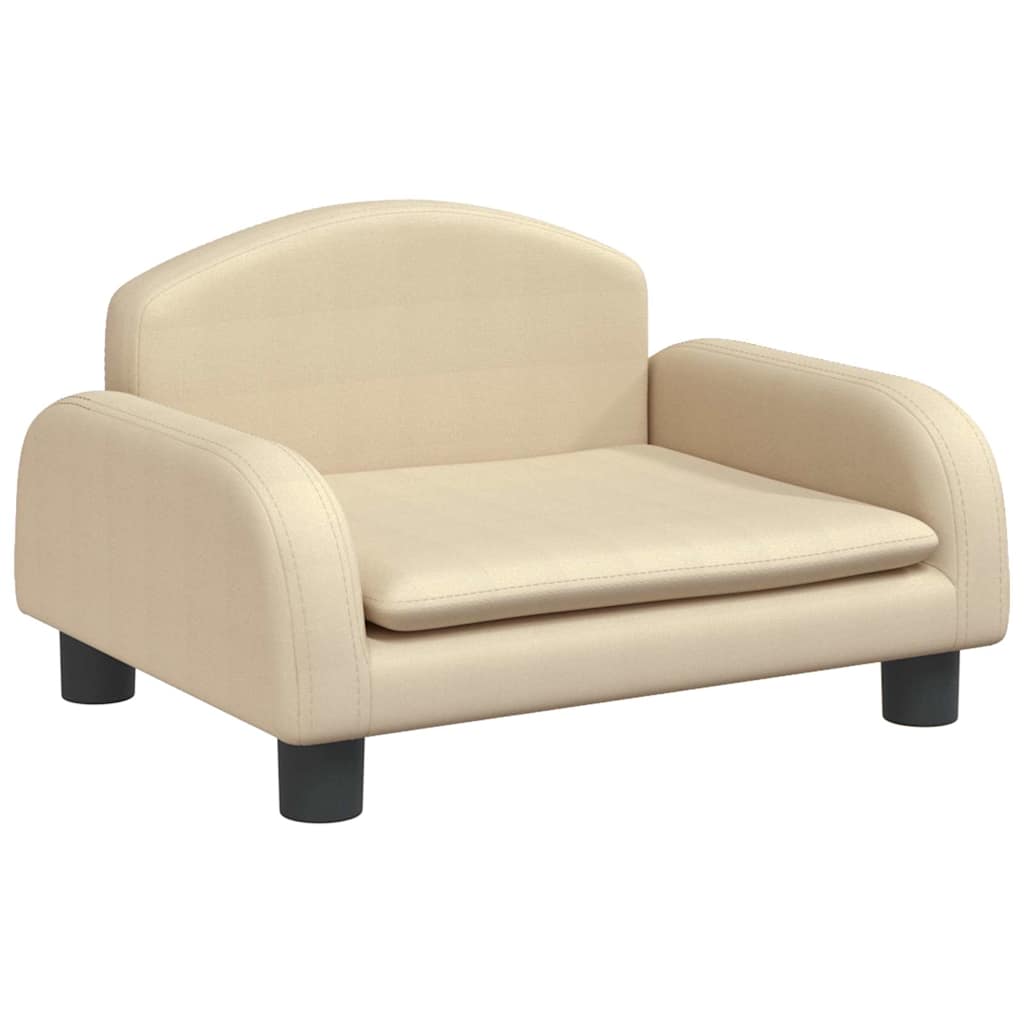 Vidaxl hondenmand 50x40x30 cm stof crèmekleurig