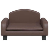 Vidaxl hondenmand 50x40x30 cm kunstleer bruin