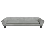 Canasta de perros de Vidaxl 100x50x21 cm de terciopelo gris claro