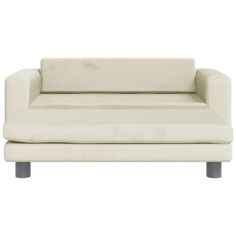 Vidaxl hondenmand met verlengstuk 100x50x30 cm fluweel crèmekleurig