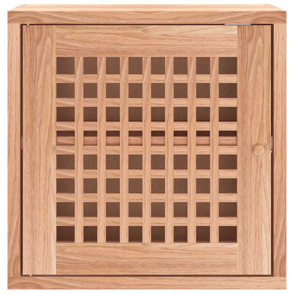 Vidaxl wandkast 42x18x42 cm massief walnotenhout