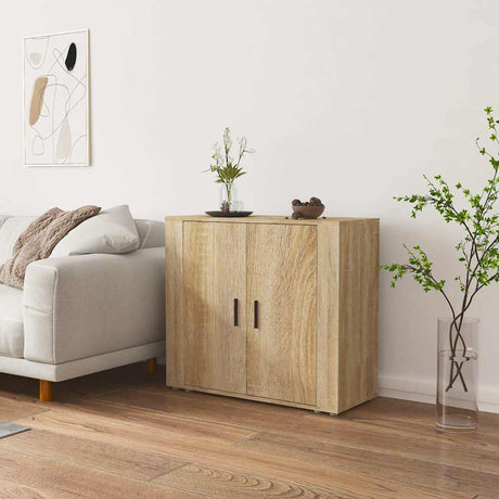 Vidaxl dressoir 80x33x70 cm bewerkt hout sonoma eikenkleurig