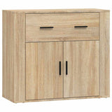 Vidaxl dressoir 80x33x70 cm bewerkt hout sonoma eikenkleurig