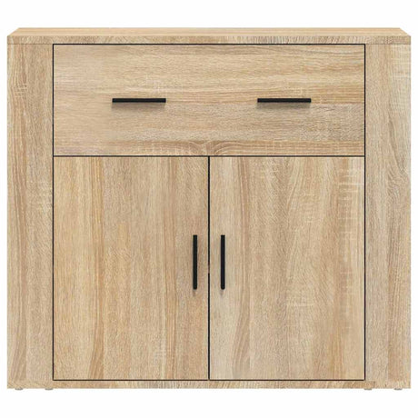 Vidaxl dressoir 80x33x70 cm bewerkt hout sonoma eikenkleurig