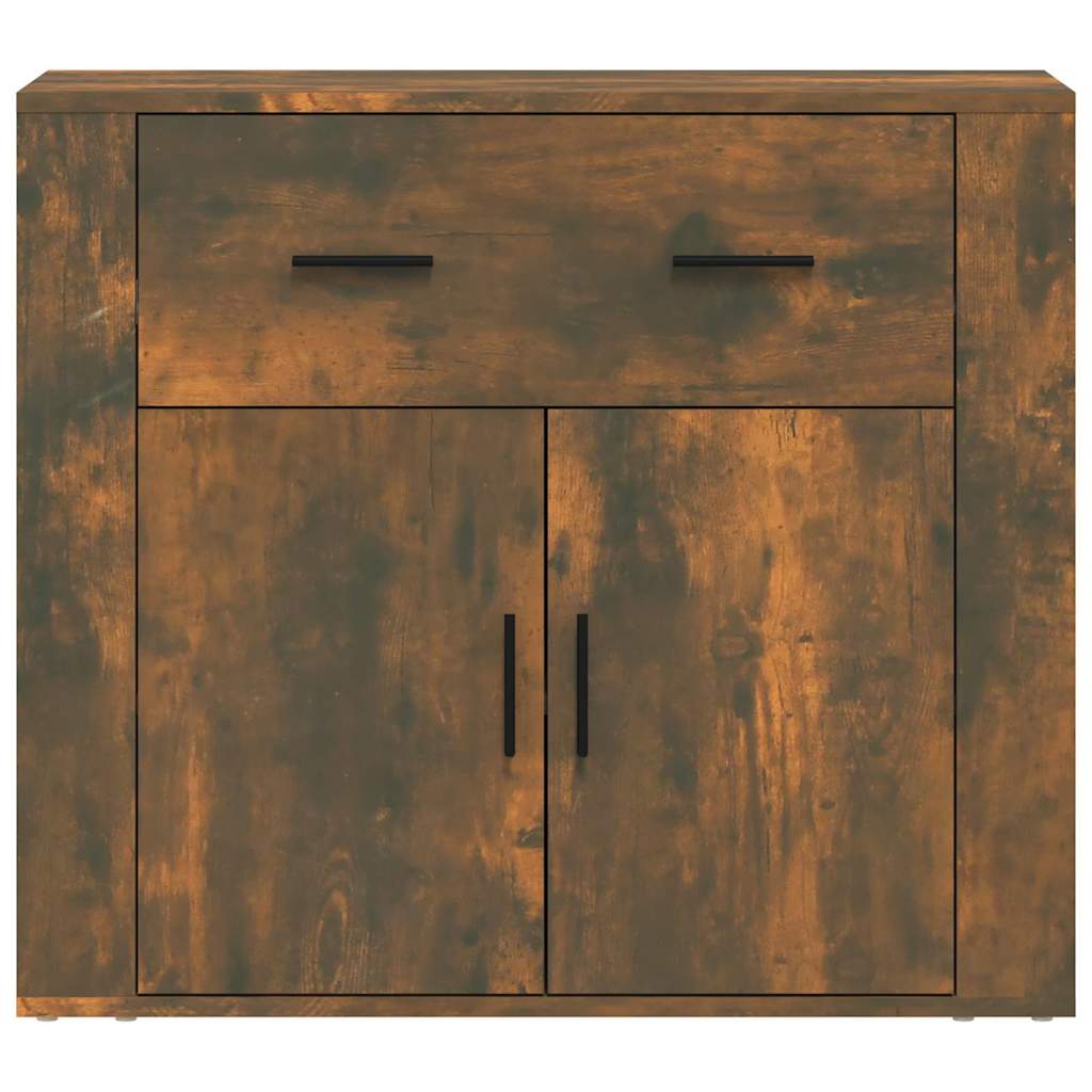 Vidaxl dressoir 80x33x70 cm bewerkt hout gerookt eikenkleurig