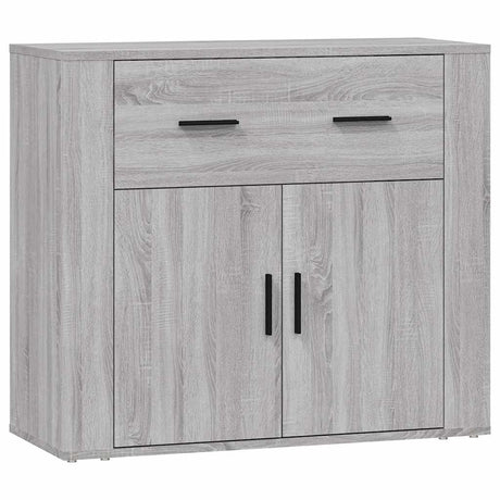 Vidaxl dressoir 80x33x70 cm bewerkt hout grijs sonoma eikenkleurig
