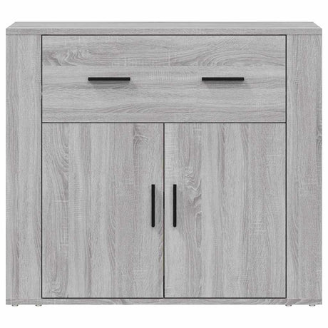 Vidaxl dressoir 80x33x70 cm bewerkt hout grijs sonoma eikenkleurig